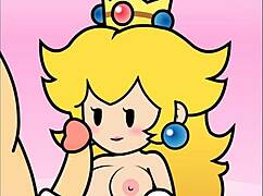 Paper Peach Flashing and Hand Job in Anime Style by Peachypop34