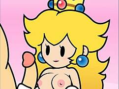 Paper Peach Flashing and Hand Job in Anime Style by Peachypop34