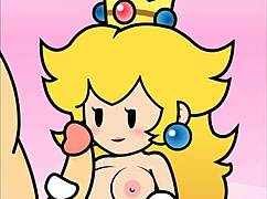Paper Peach Flashing and Hand Job in Anime Style by Peachypop34