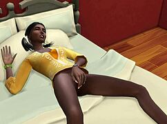 stepbrother catches naked indian stepsister in bed, licks her then fucks her ass