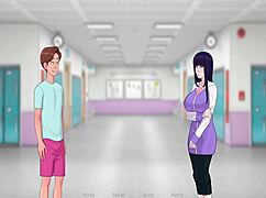 Big tits cartoon babe fucked by monster cock in anime hentai game