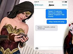 Kate 13 explores cartoon cosplay game as petite brunette babe