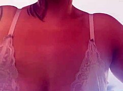 blonde sweats in gym shirt off nipples show horny public