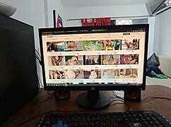 Colombian stepsister with big ass and tight pussy masturbates my big cock