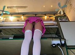 sexy virgin spreads legs unaware of hidden cam