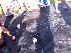 Spring Break Coeds Lick Whip Cream Off Tits!