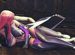 Watch makai kishi get fucked in spooning pose with creampie in 3d anime