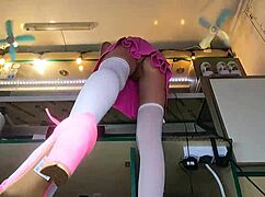 sexy virgin spreads legs unaware of hidden cam