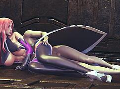 Watch makai kishi get fucked in spooning pose with creampie in 3d anime