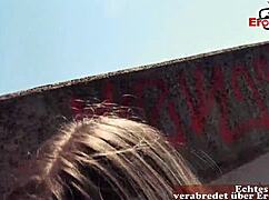 Public banging on Berlin highway with a tattooed German slut, what a sight