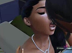 My girlfriend, horny in bed, gets her tits licked and fingered intensely