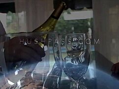 Short-haired blonde babe in exciting group ride