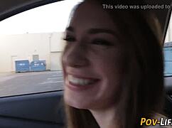 Cute teen intensely sucks monster cock in pov