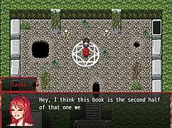 Harem game episode with farmer's daughter and furry dildo