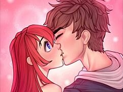 Harem game episode with farmer's daughter and furry dildo