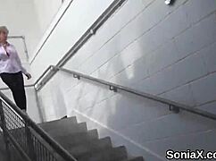 unfaithful british milf gill ellis reveals huge tits in underwear