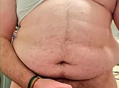 hey chubby gay man showing off his cum in this amateurs compilation 😏