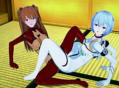 asuka and rei sync their tight juicy pussies