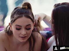 Two stepsisters Hazel Moore and Aften Opal fuck like old times