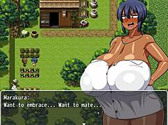 natsuki's curvy body sweatin in hentai game