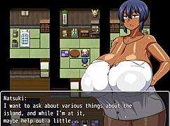 natsuki's curvy body sweatin in hentai game