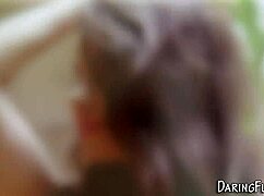 European beauty in stockings and lingerie gets railed by big cock. Classy hairy scene in high definition