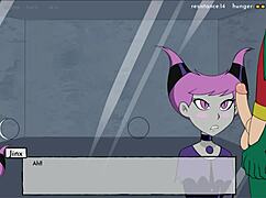 18titans episode 13 features raven giving a detailed handjob scene