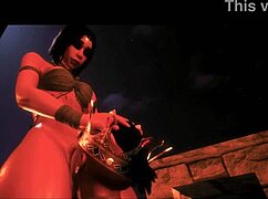 A naive king encounters a burglar in a 3D cartoon fantasy