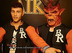 Being a dik chick route throwing dildos at jocks in erotic homemade game