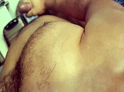 Intense gay blowjob with massive cock and handjob action