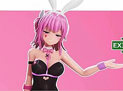 Rabbit Hole Edit with Bunny Toy in Wild Anime Action