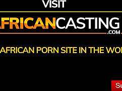 This hot ebony babe is rimming on her casting tape, looking so sexy