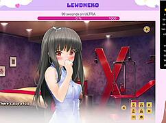 Vtuber Lewdneko experiences lewd moments in Love Cubed.