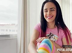 colombian babe licks doggystyle cum in bedroom 😍