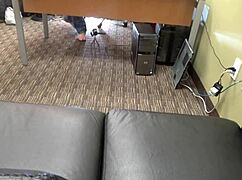 behind the scenes chat in backroom after shoot