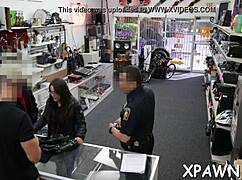 amateur babe lured to back room for hard screwing.