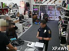 amateur babe lured to back room for hard screwing.