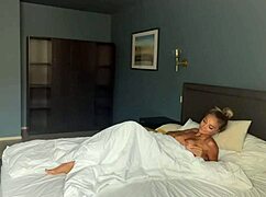 Is Monika Fox teasing her big tits with cream this morning?