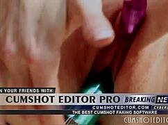 cute teen fucks pussy with dildo on webcam