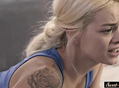 stepdaughter rubs her pussy while cockriding in this storyline roleplay