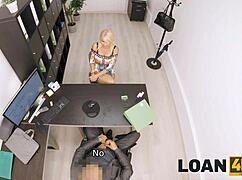 Hey, you think beggars can't choose? Watch this Hungarian blonde milf trade big tits for cash at work!