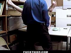 Teen doesnt want criminal record - fuckthief punishes her in garage