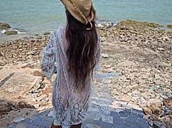 wow, voyeur exhibition for neighbors with hairy legs and ass!