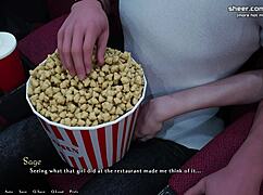 Watch this 18yo redhead get a public blowjob and creampie in the cinema