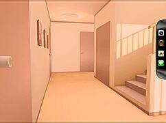 Summer hentai game features licking step sister's pussy on camera