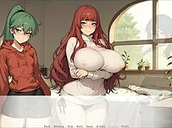 Spirit Harem Hentai Babe Cums Between Huge Breasts