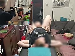 tied up on massage table for intense orgasm
