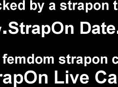 strapon femdom loosens tight ass