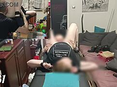 tied up on massage table for intense orgasm