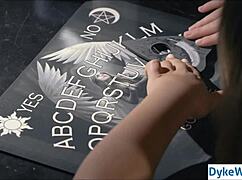 busty lesbians perform sorcery in group